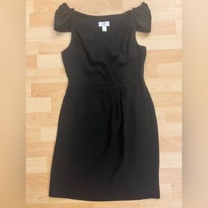 Loft Black Dress with Decorative Shoulder Detail, New Without Tag